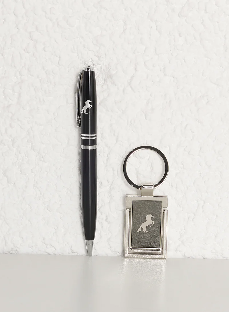Robert Wood  Genuine Leather Card Holder & Key Ring & Pen Gift Set for Men | Best Price UAE